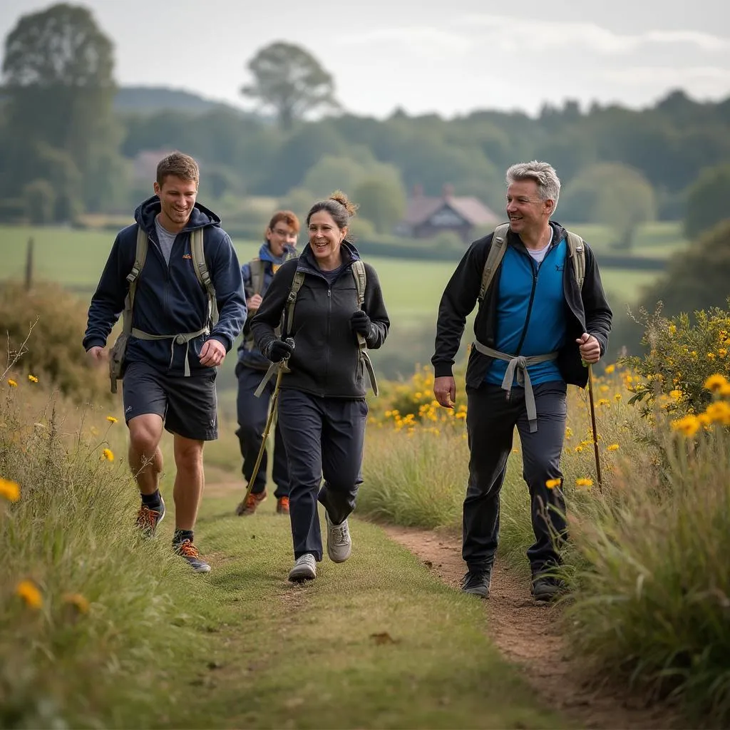 Team building retreat in the British countryside
